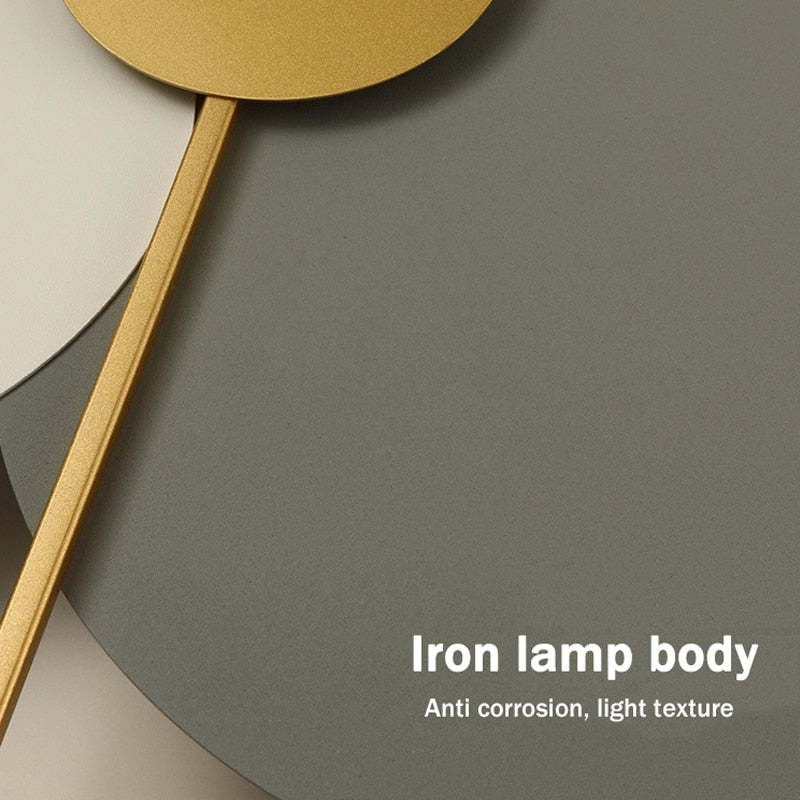 Arisha Modern Clock Metal Painted Wall Light LED Light Bedroom - Neutralighting