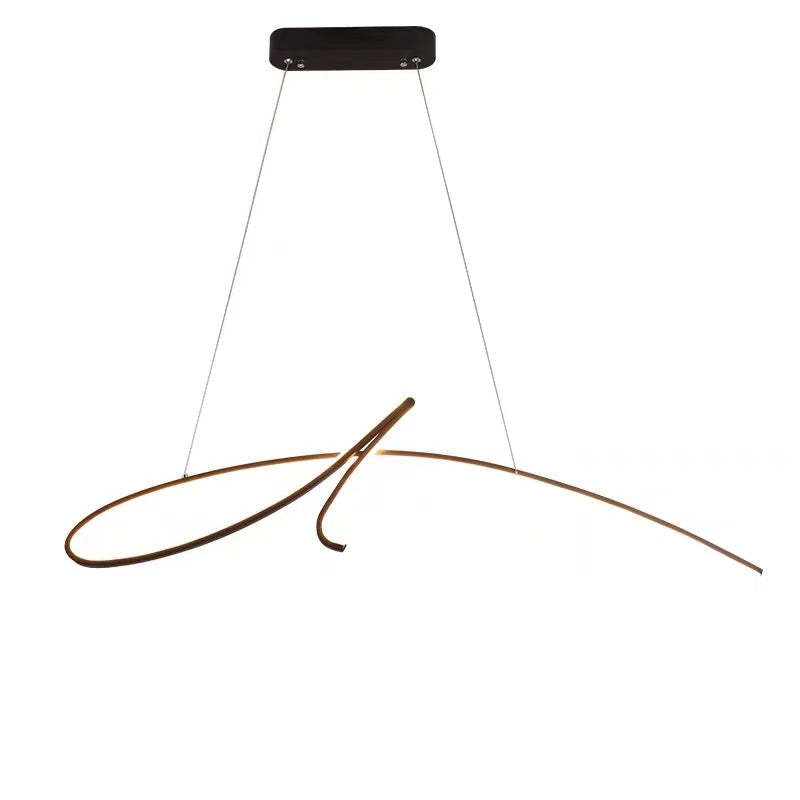 Arisha Pendant Light Irregular-curved Modern, Metal, Black/Gold, Restaurant - Neutralighting