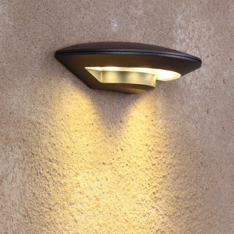 Ray Wall Lamp Flying Saucer, Metal LED, Black, Outdoor - Neutralighting
