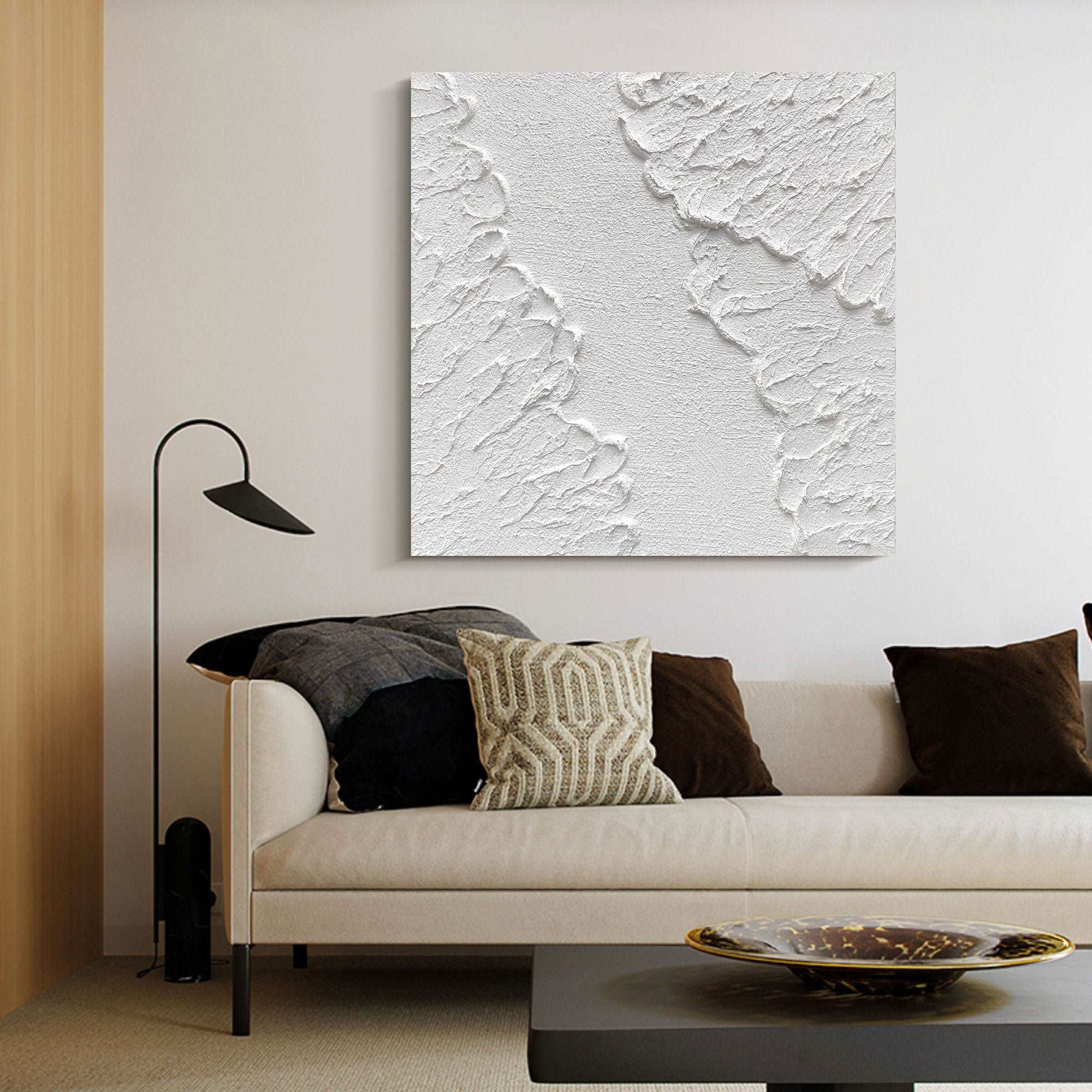 3D White Abstract Painting ABAS49 - Neutralighting