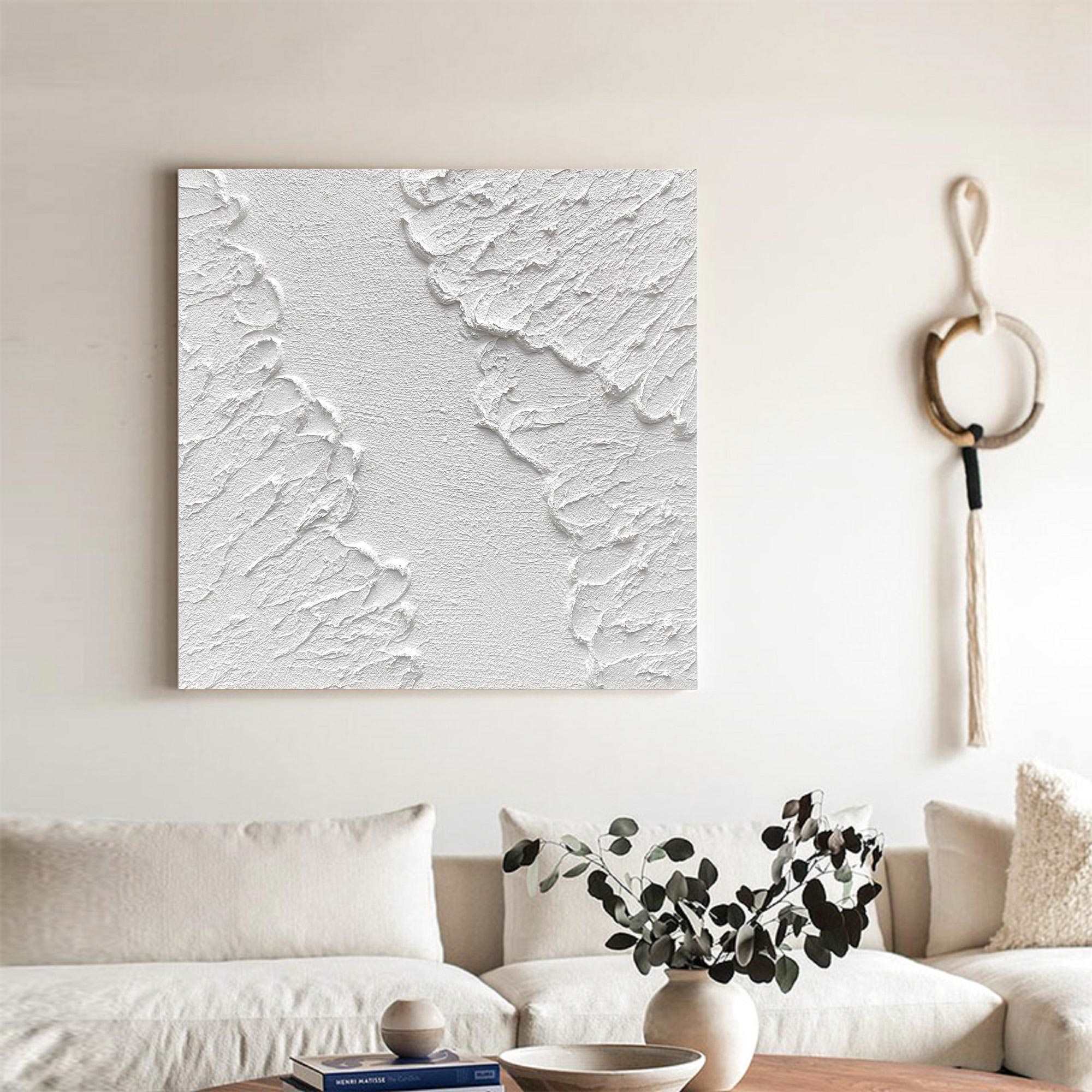3D White Abstract Painting ABAS49 - Neutralighting