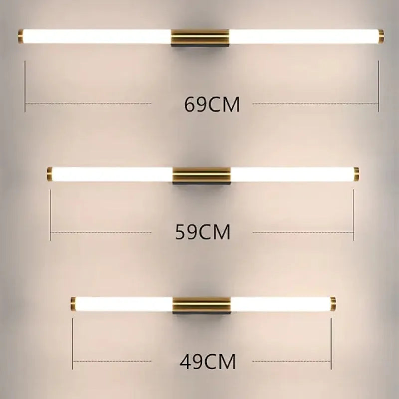 Moren Minimalist Linear Metal Wall Lamp, Gold - Neutralighting