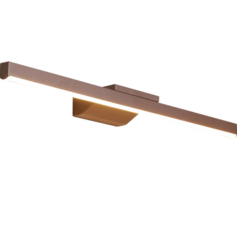 Arisha Modern Linear Metal Wall Lamp Mirror Front, Coffee - Neutralighting