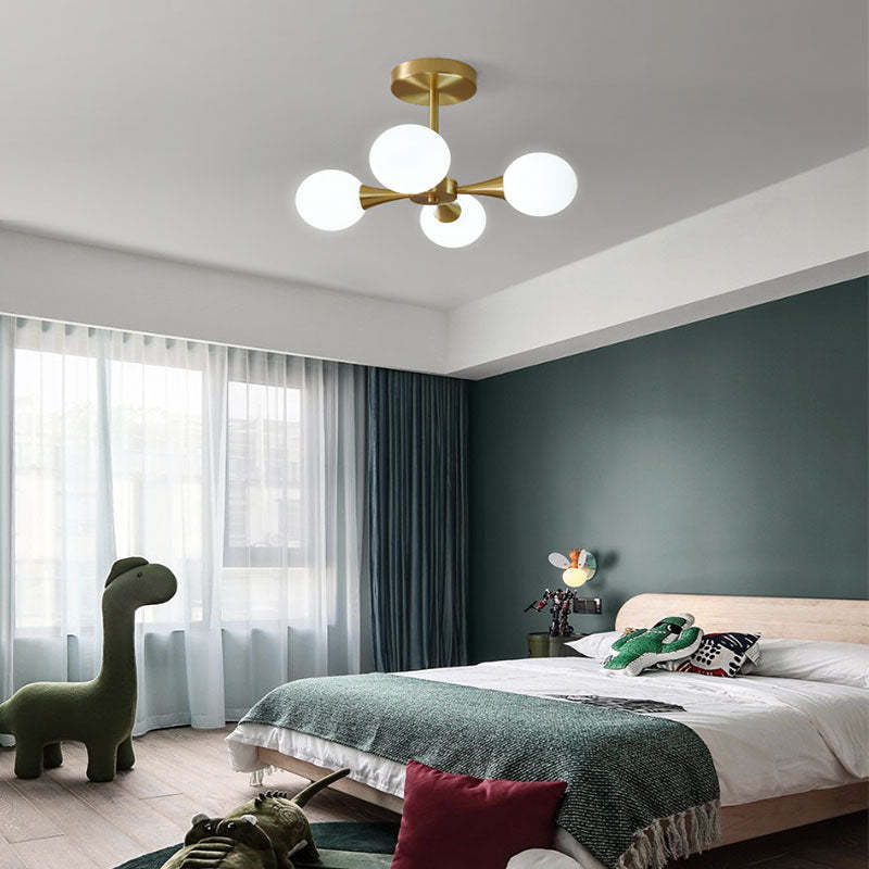 Valentina Contemporary Flush Mount Ceiling Light, Glass Bubble - Neutralighting