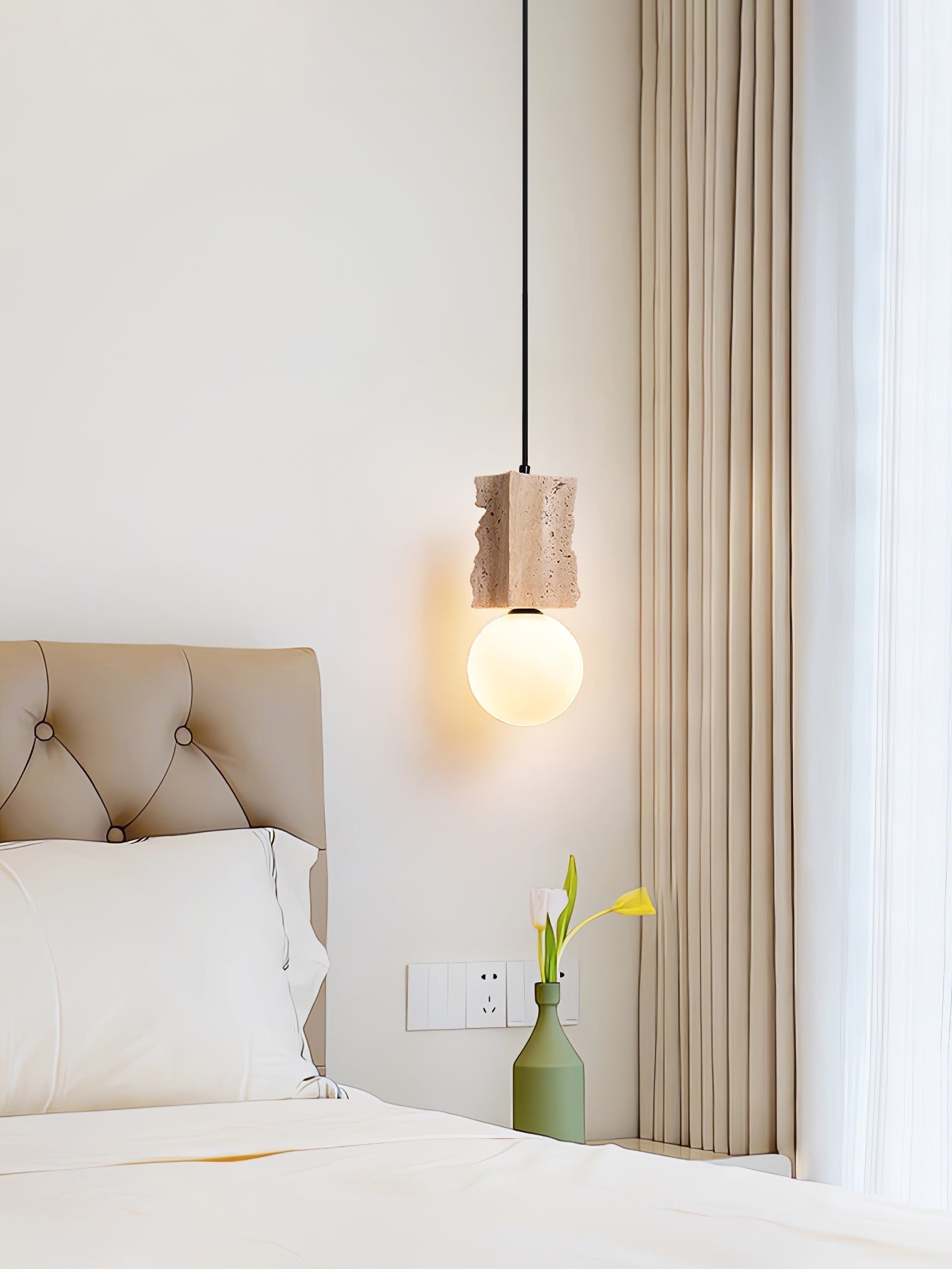 Travertine Raw Edge Pendant Light - Neutralighting