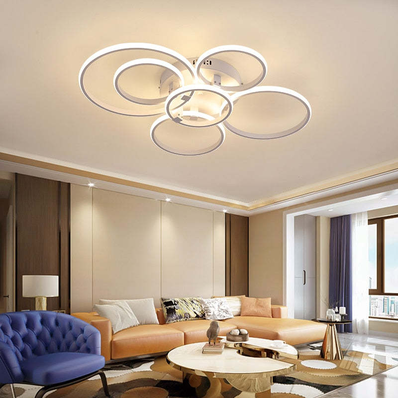 Arisha LED Ceiling Light Circle Ring, Black & White - Neutralighting