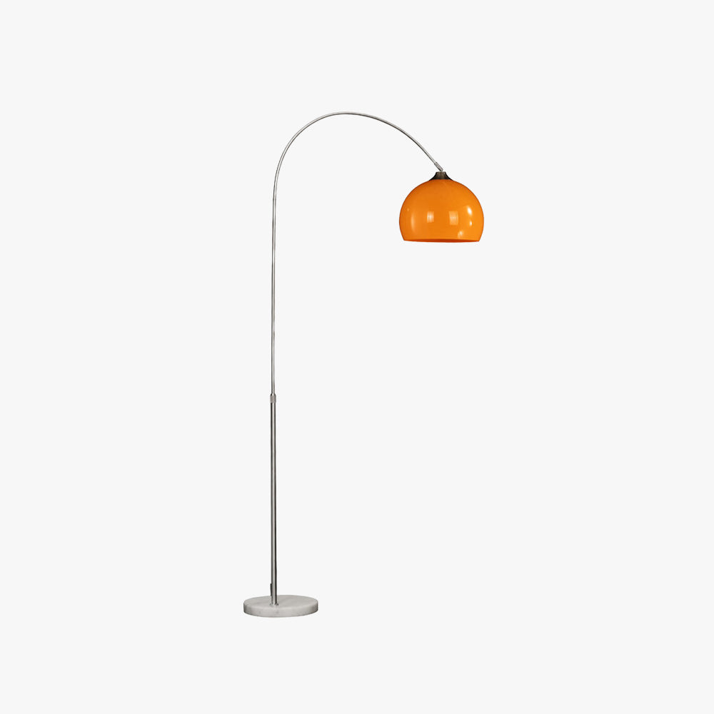 Mira Floor Arc Lamp, Tall Floor Light, Modern, Orange/ White - Neutralighting