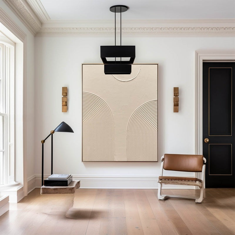 Beige Minimalist Abstract Painting