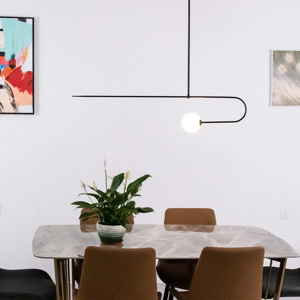 Arisha Minimalist Linear Mobile Pendant Light, Black - Neutralighting