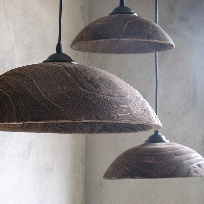 Silva Modern LED Pendant Light Brown Wood Living Room Bedroom - Neutralighting