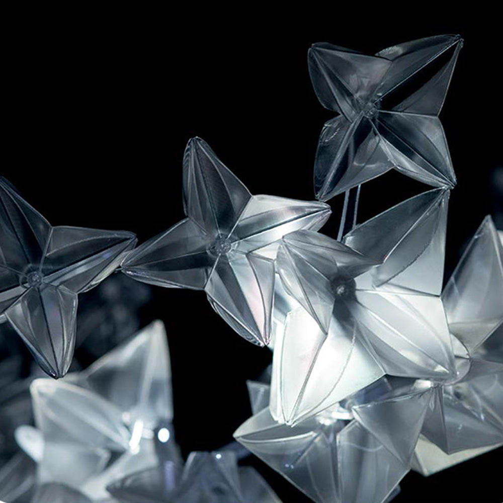 Olivia Luxury Star Acrylic Pendant Light, Living Room, Silver - Neutralighting