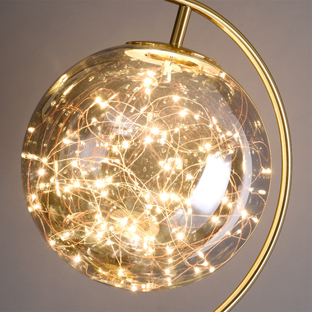 Kady Modern Starry Globe Glass Floor Lamp, Gold - Neutralighting
