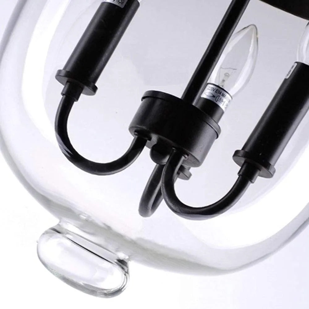 Silva Pendant Light Glass Black Industrial LED Living Room - Neutralighting