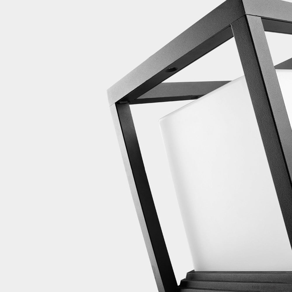 Ray Modern Rectangular Metal Outdoor Lamps, Black - Neutralighting