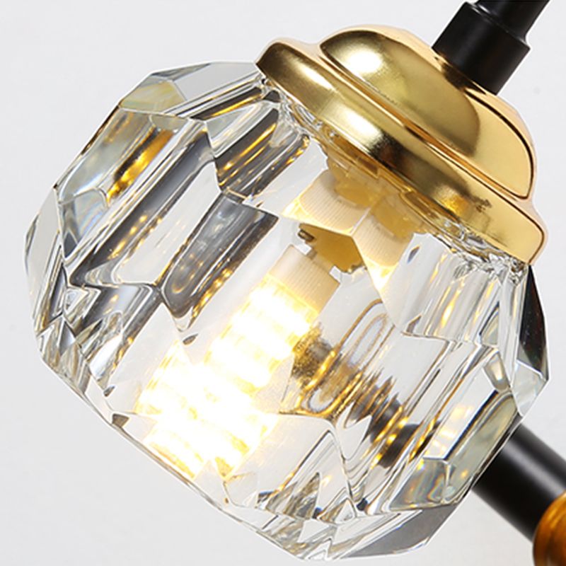 Kristy Vintage Crystal Globe Vanity Wall Lamp, Black, Bathroom - Neutralighting