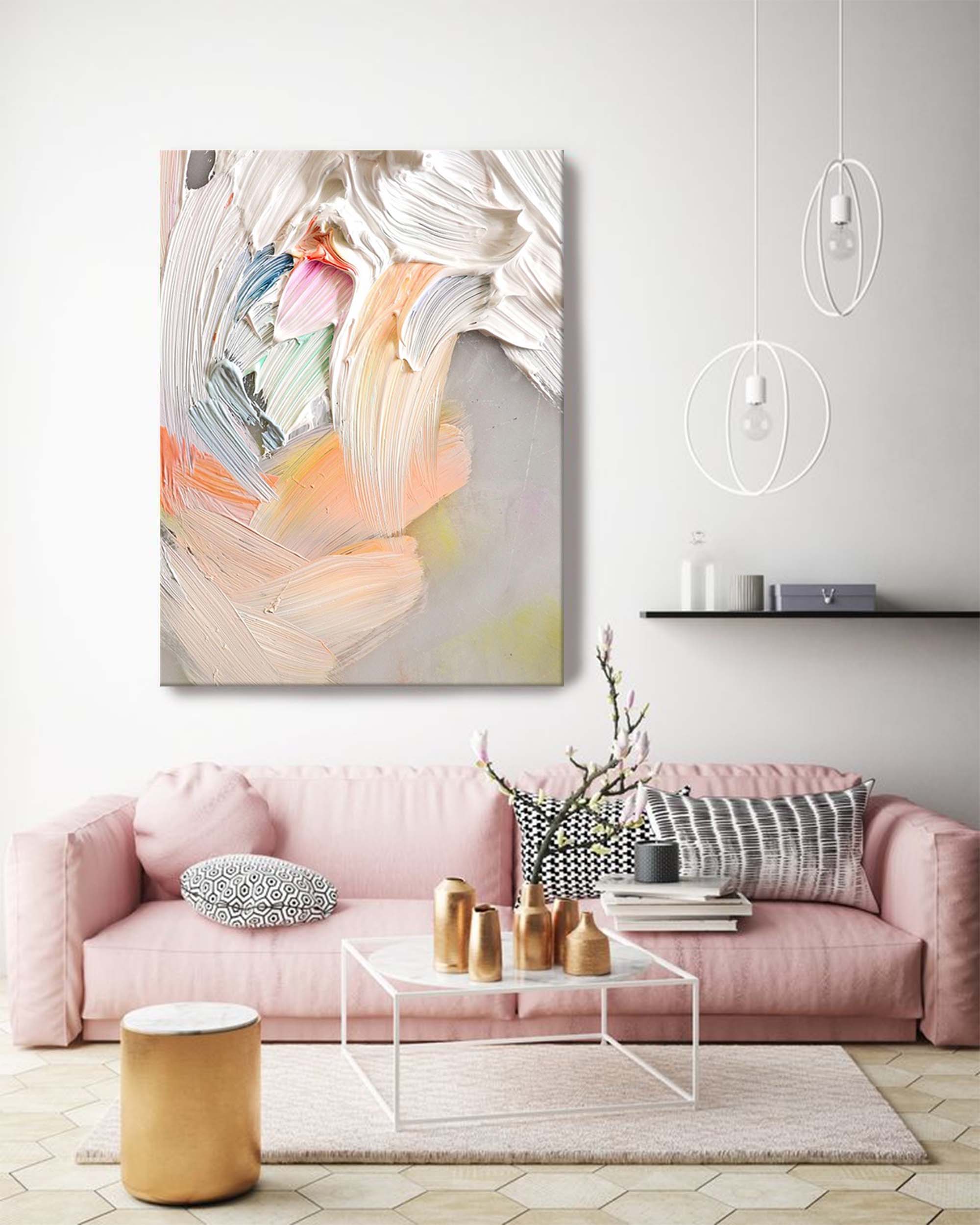 Abstract Canvas Art AB018 - Neutralighting