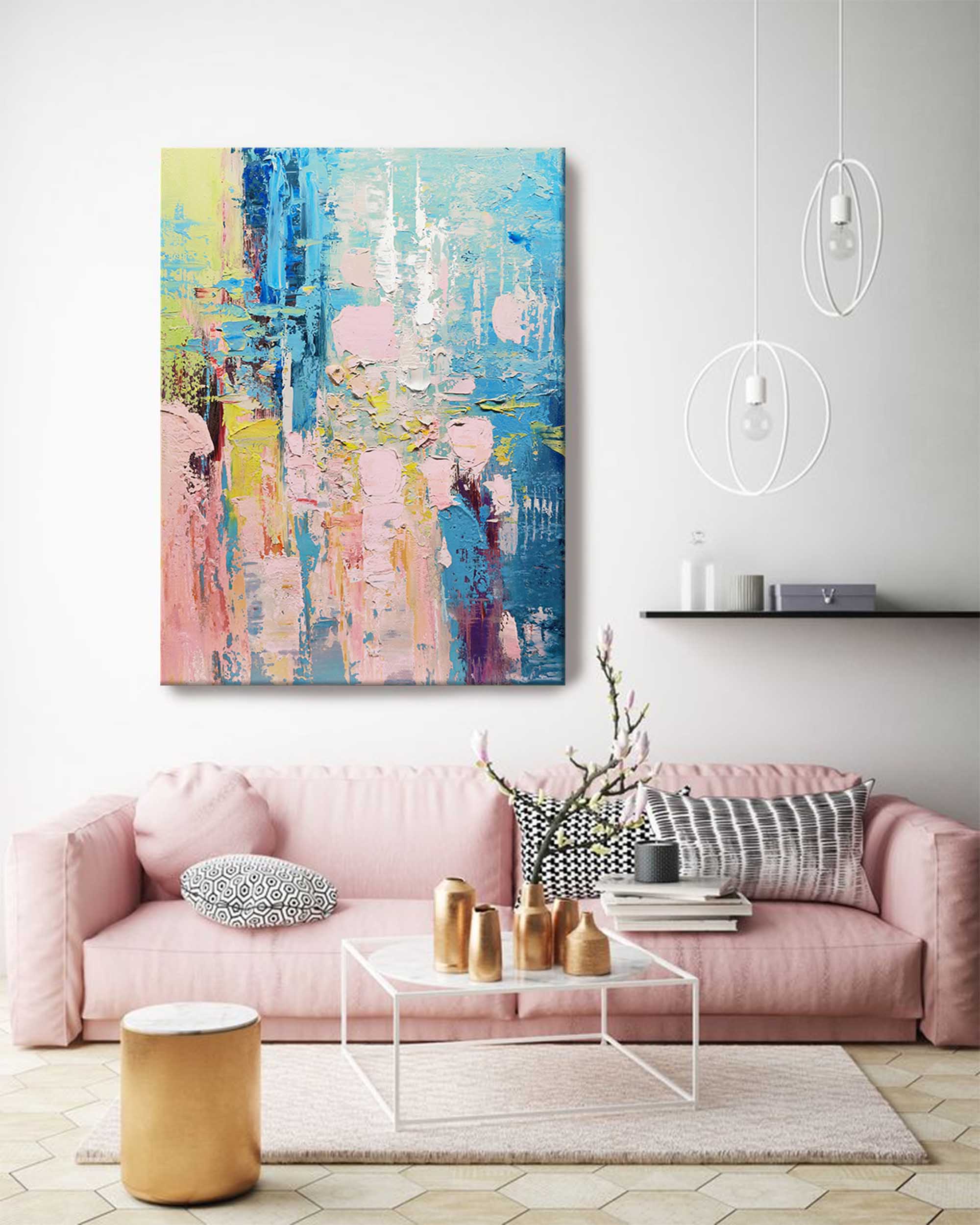 Abstract Canvas Art AB026 - Neutralighting