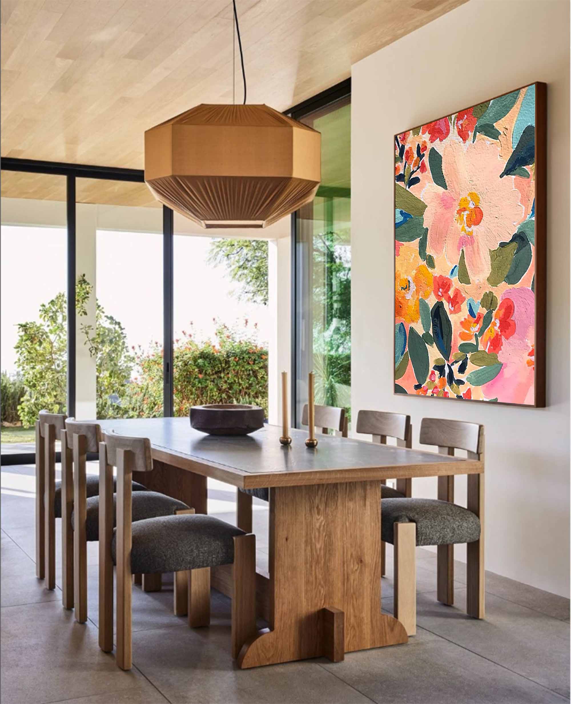 Wall Art Warm Tone Floral Blossom