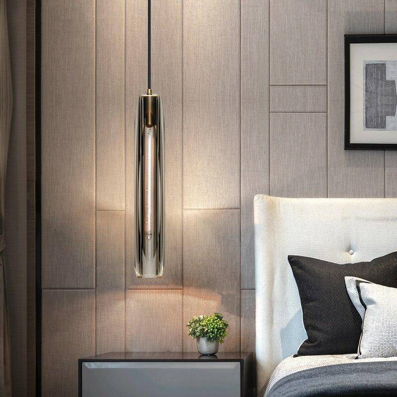 June Brass Designer Glass Pendant Lamp Smoky - Neutralighting