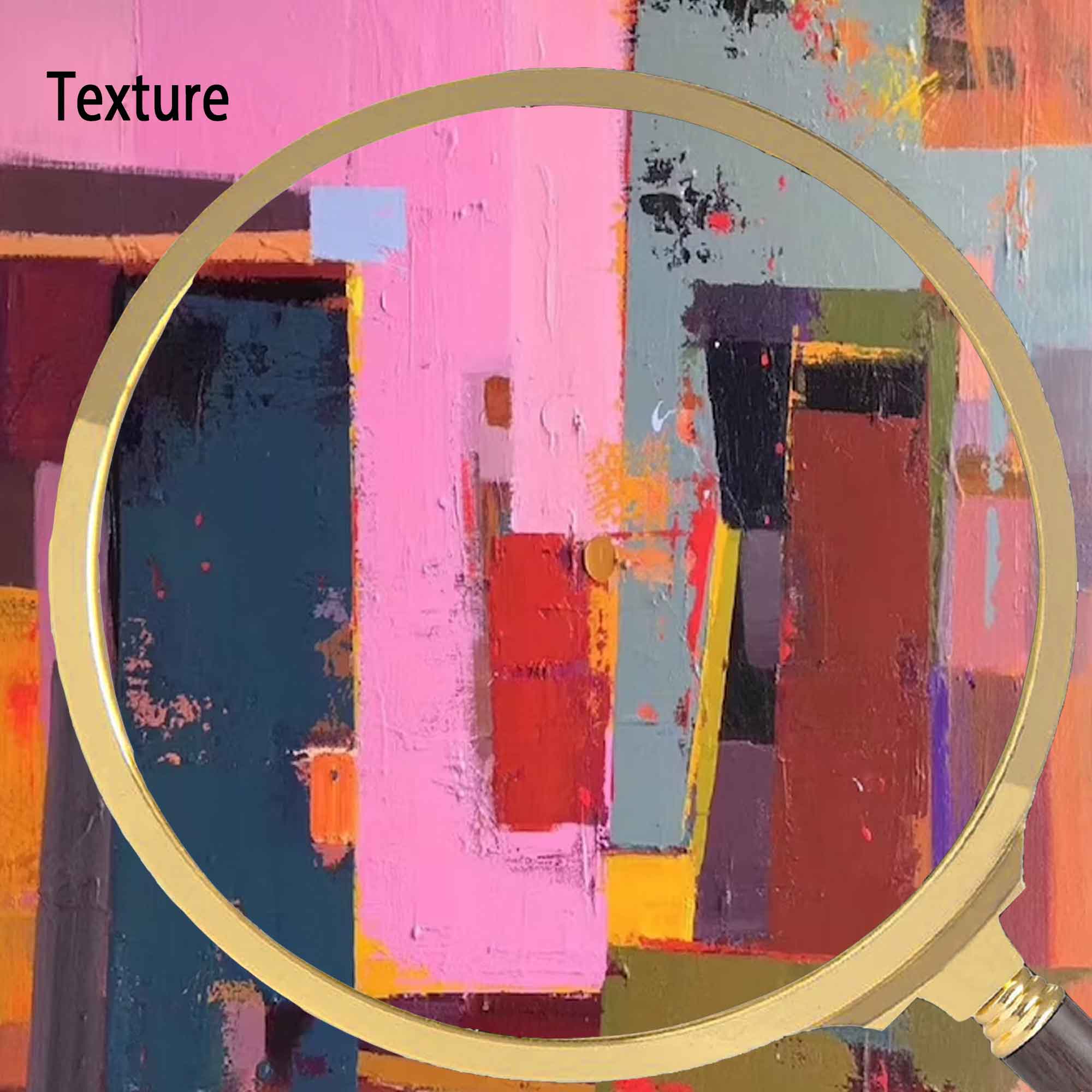 Wall Art Abstract Geometric Maximalist Block