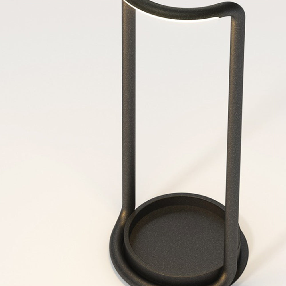 Ray Minimalist Rectangular Solar LED Outdoor Floor Lamp, Black - Neutralighting