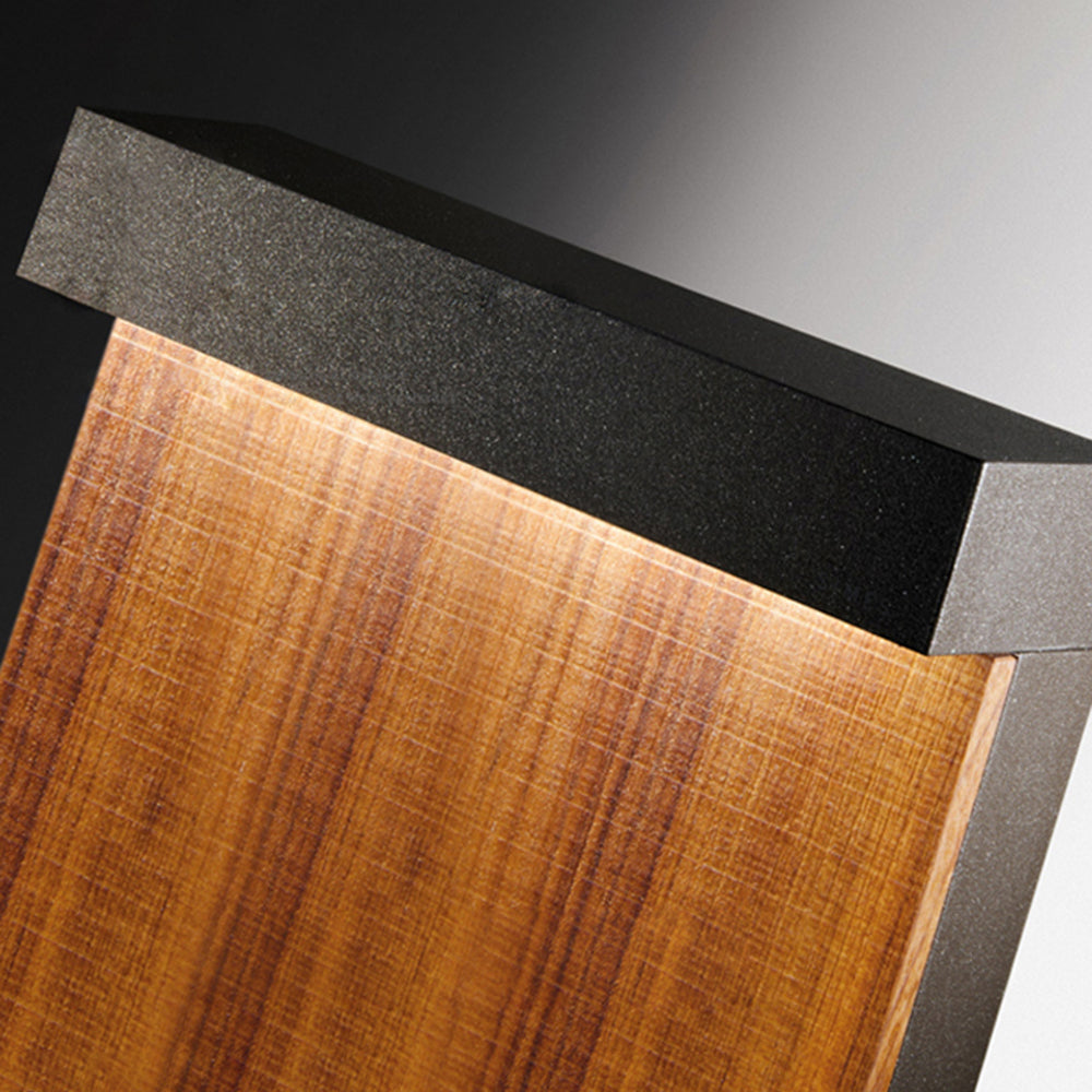 Ray Modern Metal Rectangular Outdoor Path Light, Wood - Neutralighting