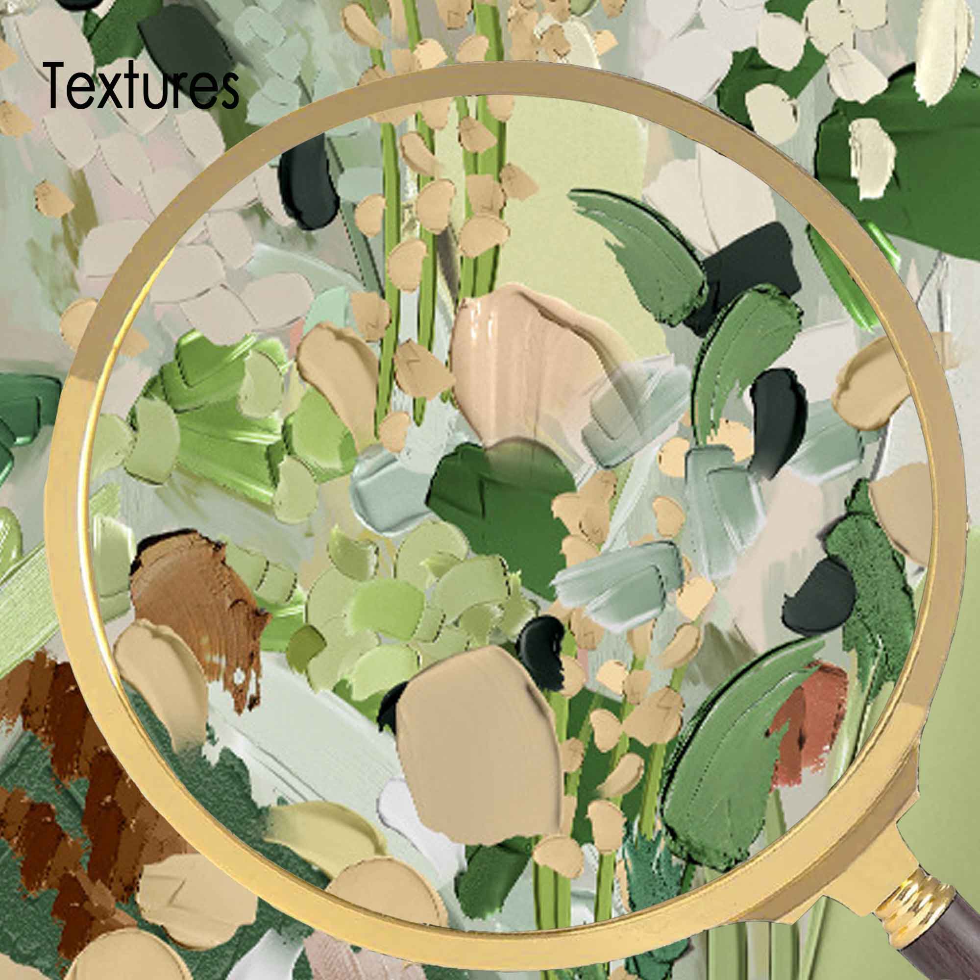 Wall Art Muted Green Tone Wild Spring Floral Bouquet