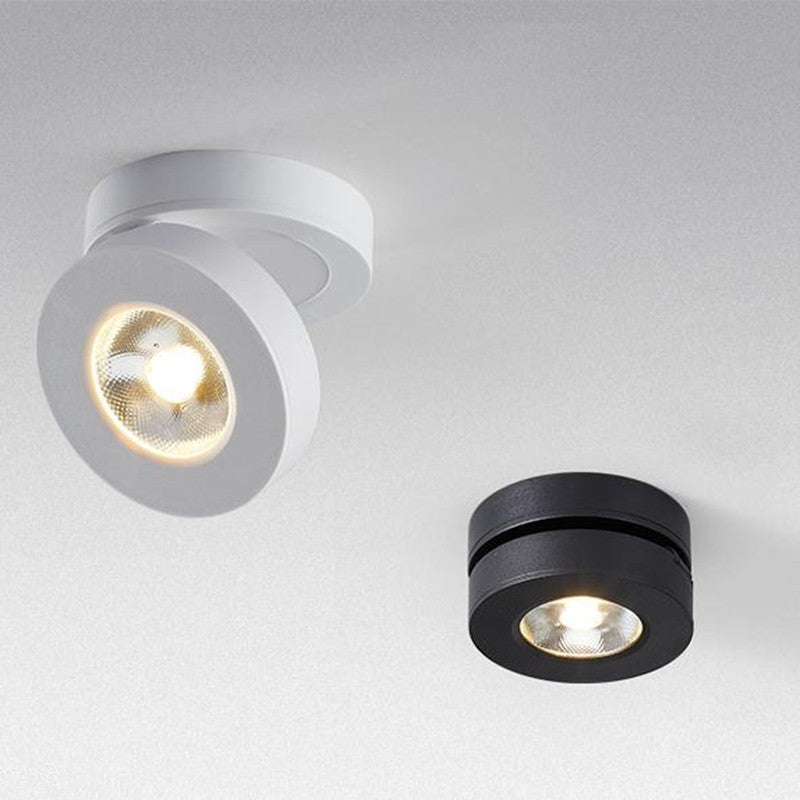 Arisha Modern Ceiling lighting Round, Novak Flush Mount, White/Black, Kitchen - Neutralighting