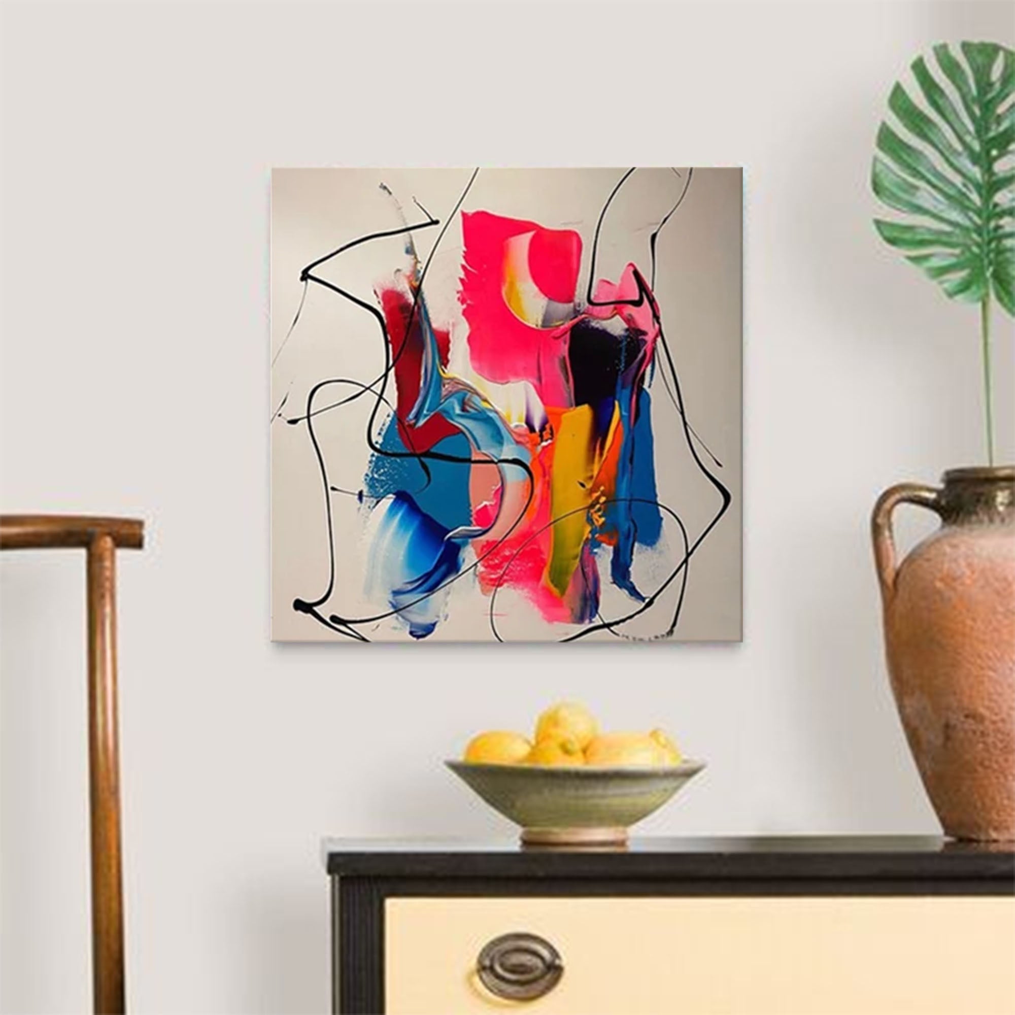 Wall Art Abstract Maximalist Soft Color Impasto