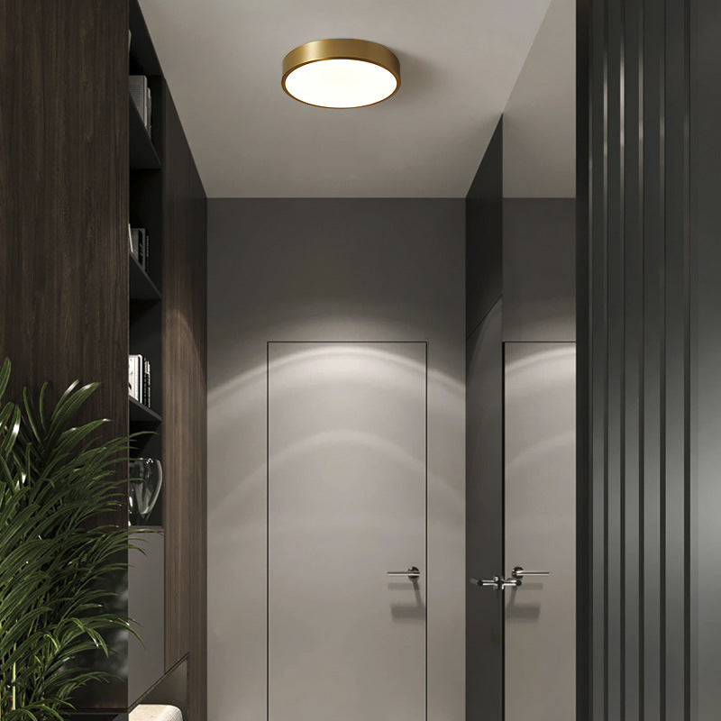 Arisha Nordic LED Gold Round Ceiling Light, Metal & Acrylic - Neutralighting