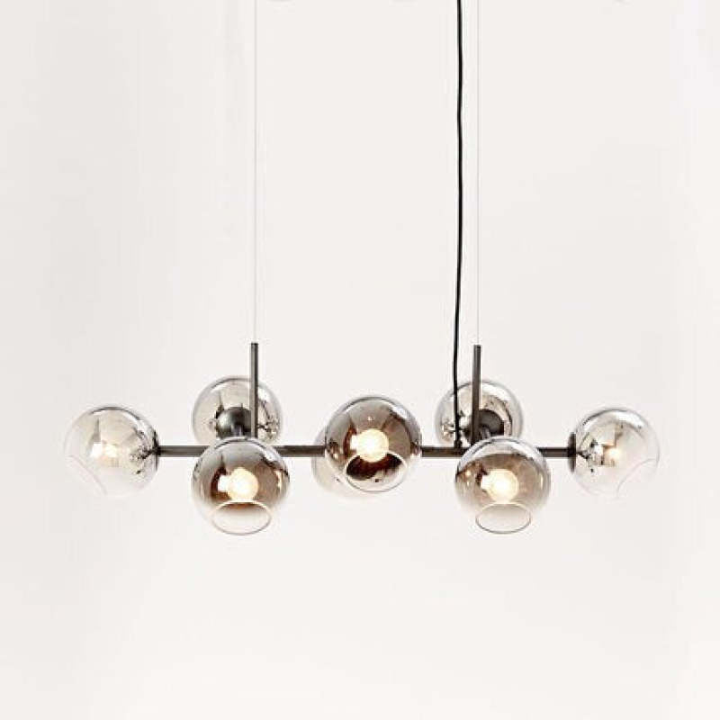 Valentina Modern Glass Globe Bubble Pendant Light Black/Gold - Neutralighting