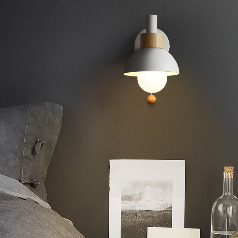 Valentina Modern LED Wall Lamp Metal Glass Bedroom White/Yellow/Pink/Green - Neutralighting