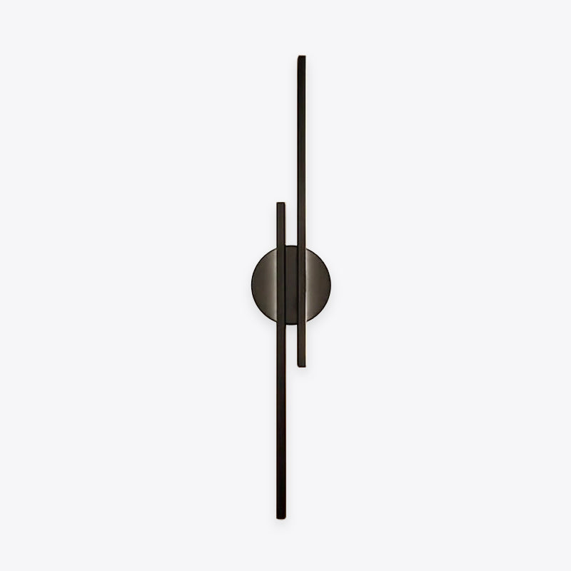 Elgo Modern Nordic Disc/Linear Metal LED Wall Lamp, Black/White