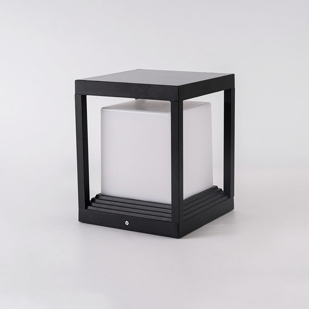Ray Modern Rectangular Metal Outdoor Lamps, Black - Neutralighting