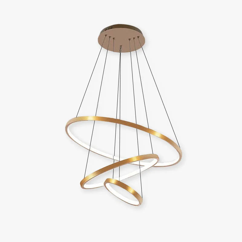 Aluna Pendant Light, Inner Ring Illuminated, White/Black/Gold - Neutralighting
