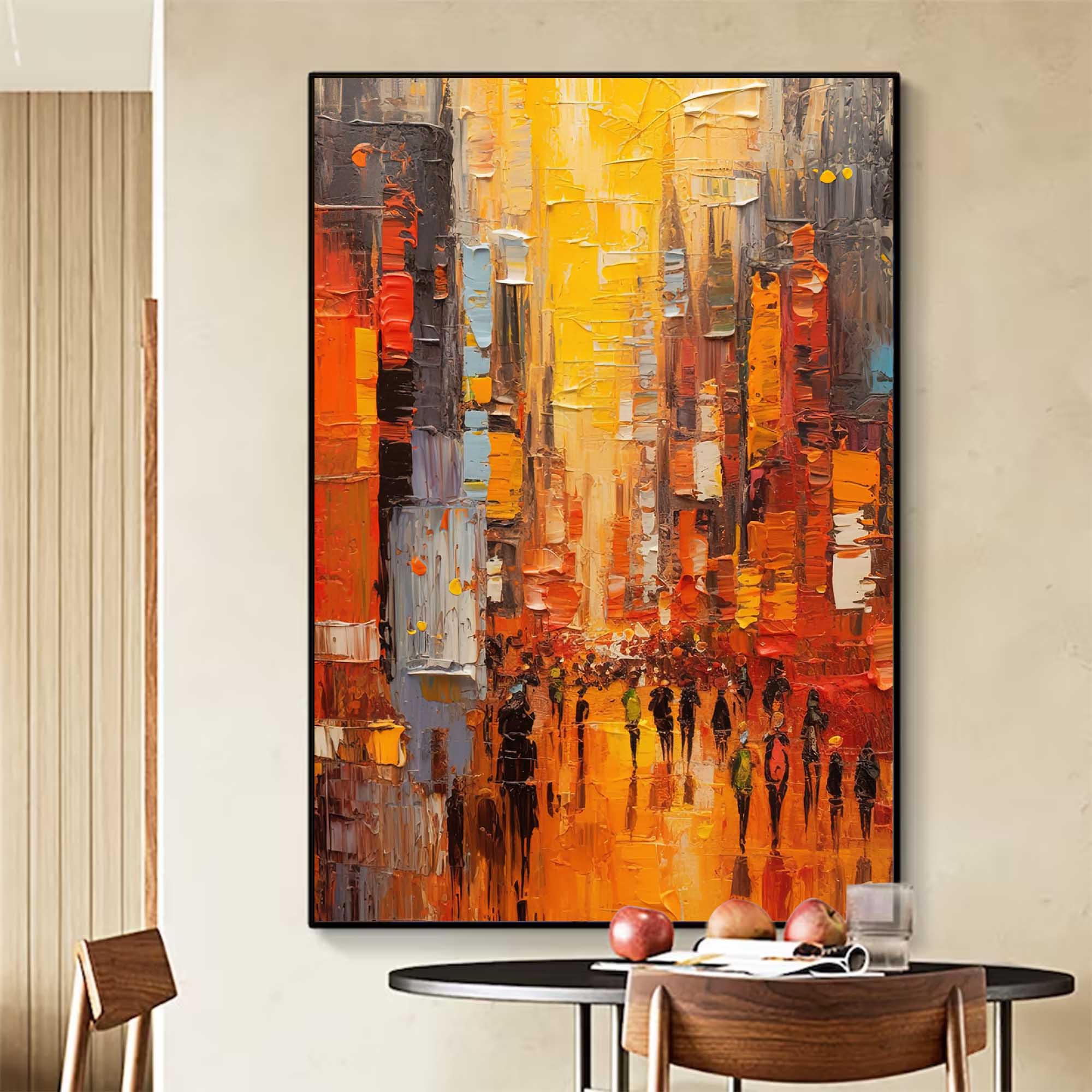 Wall Art Architecture Impasto Modern Urban