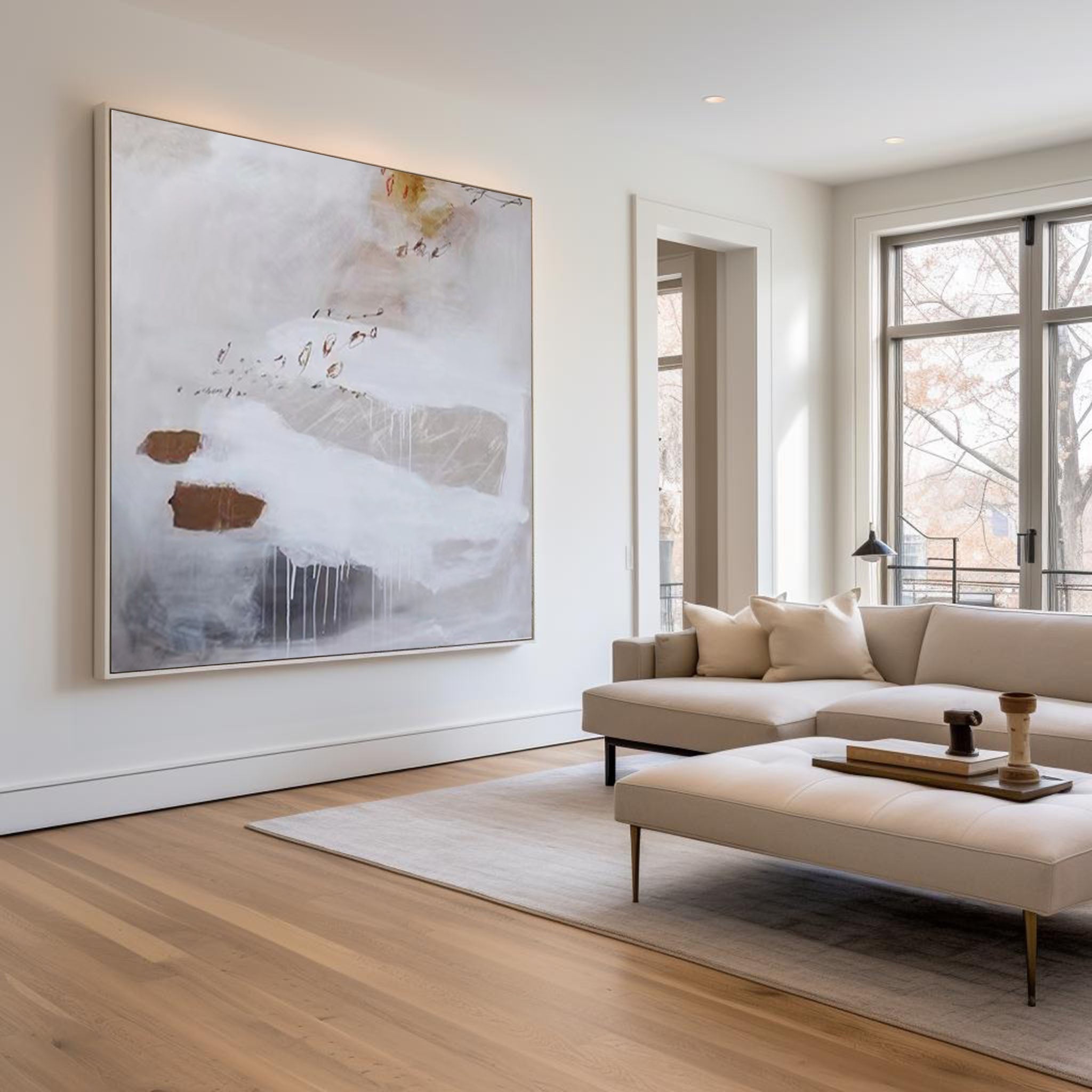 Wall Art Abstract Neutral Painting
