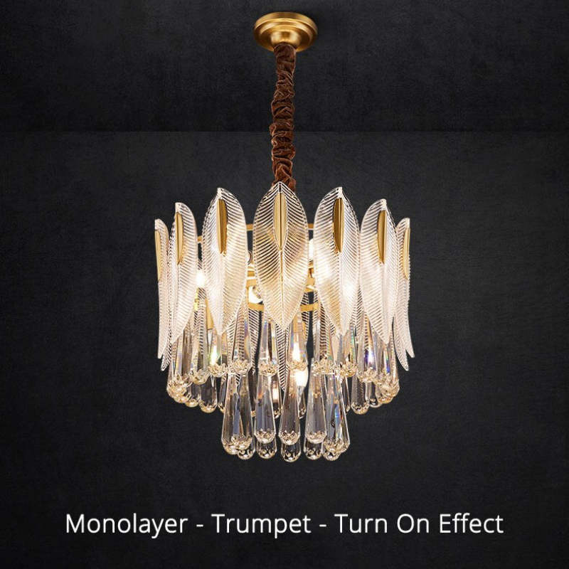 Arisha Luxury Feather Crystal Chandelier, Living Room - Neutralighting
