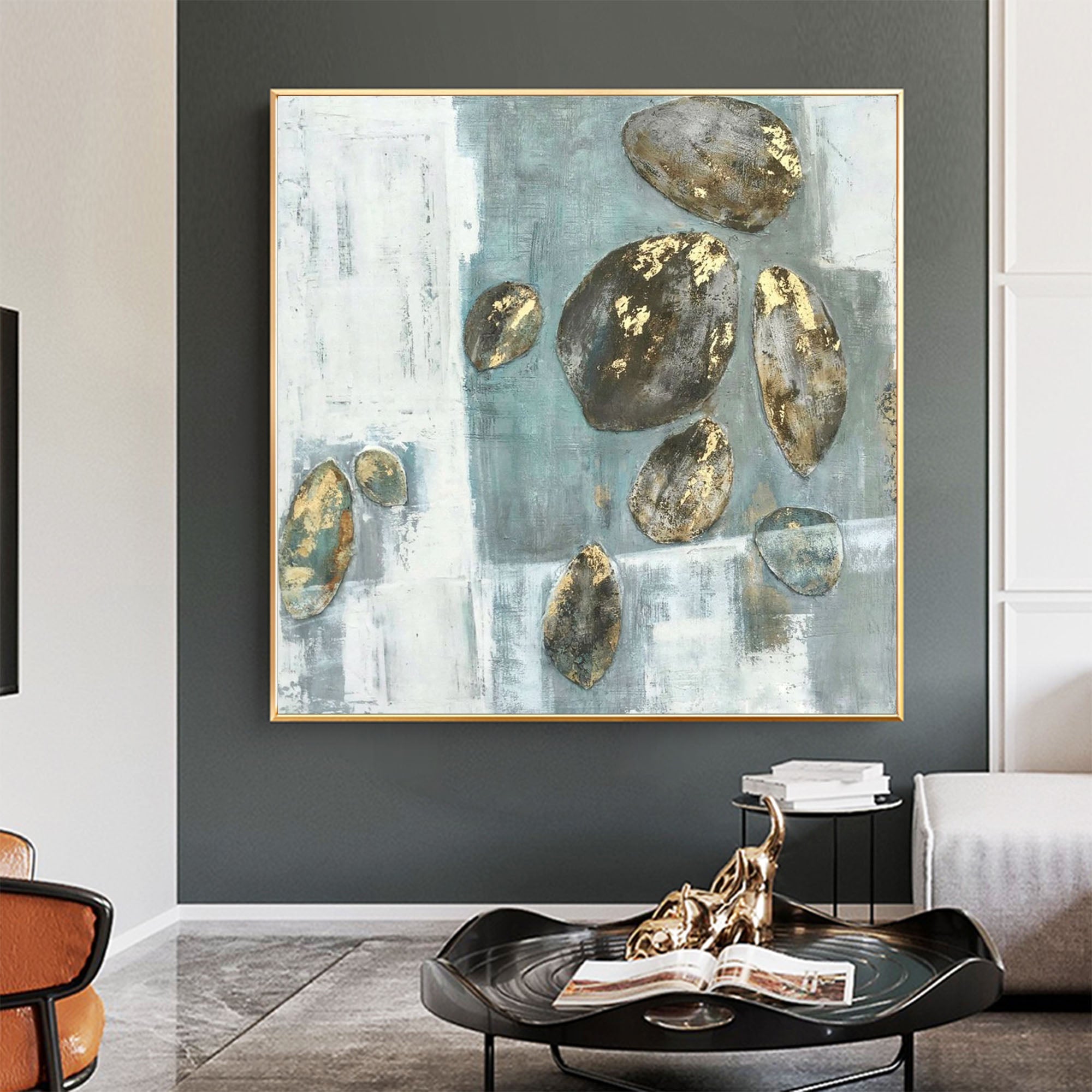 Green Abstract Painting ABAS81 - Neutralighting