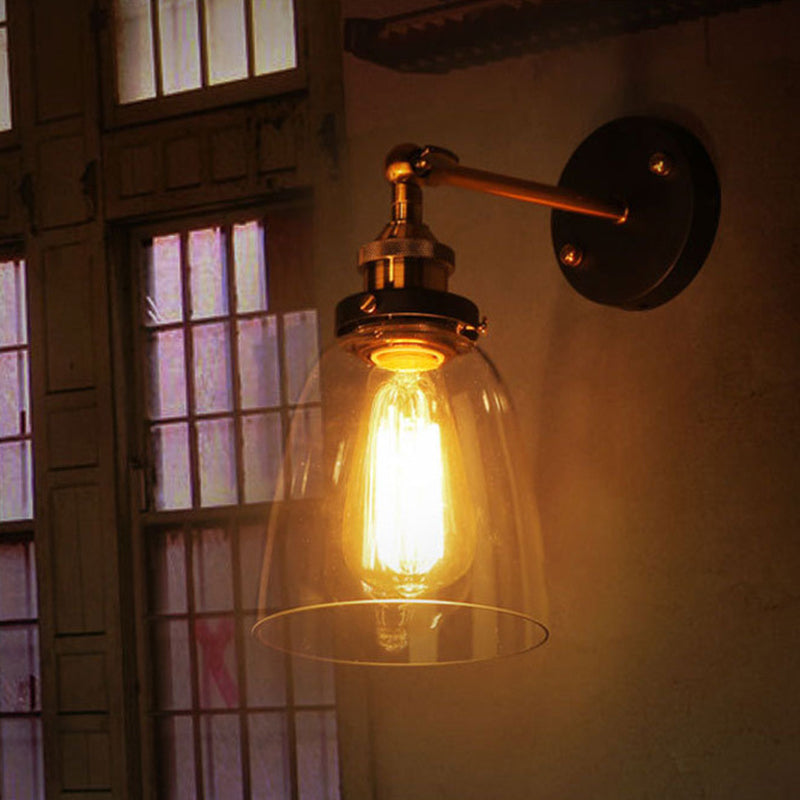 Arisha Retro Vintage Wall Mounted Lamp, Metal & Glass - Neutralighting