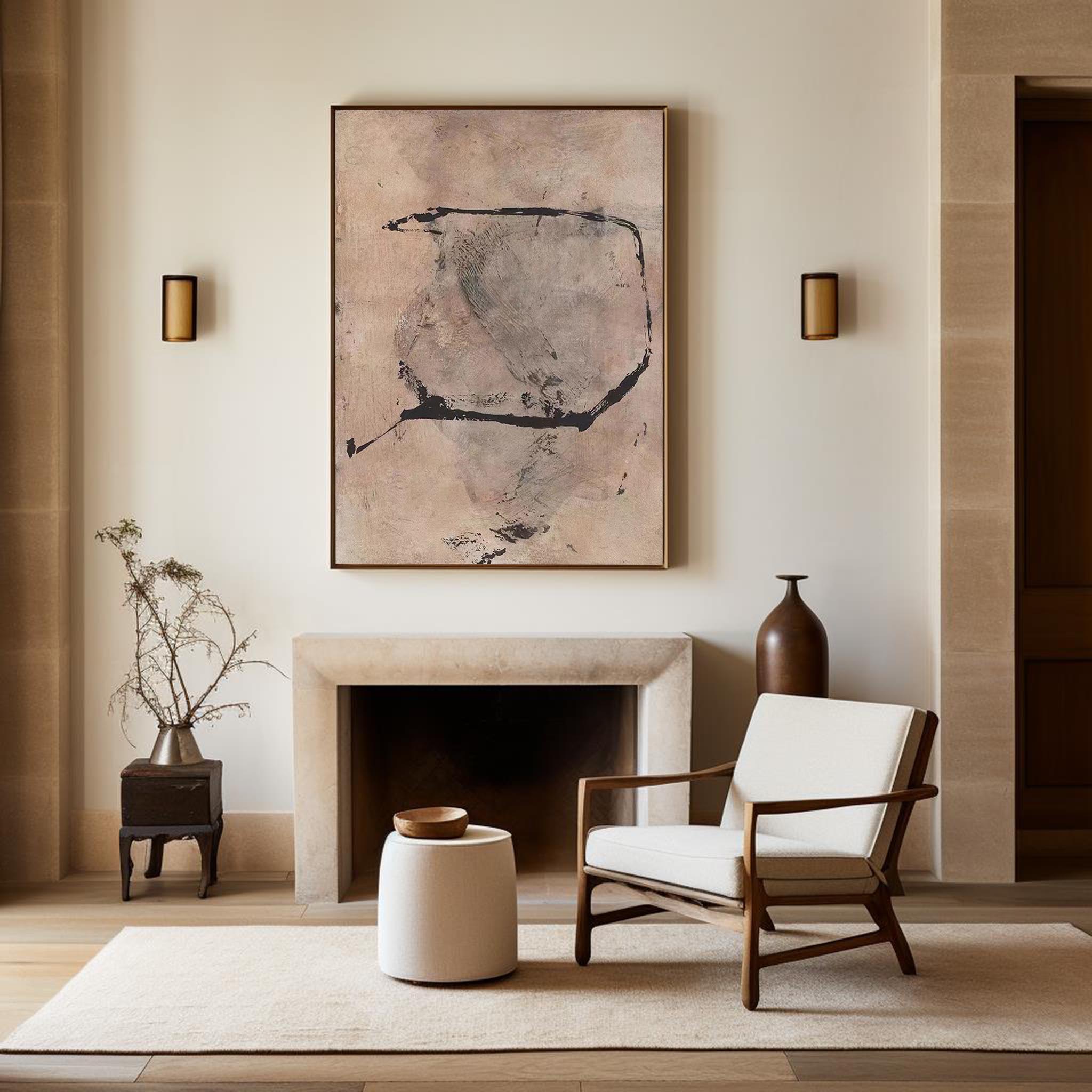 Wabi-sabi Abstract Painting ABAV290 - Neutralighting