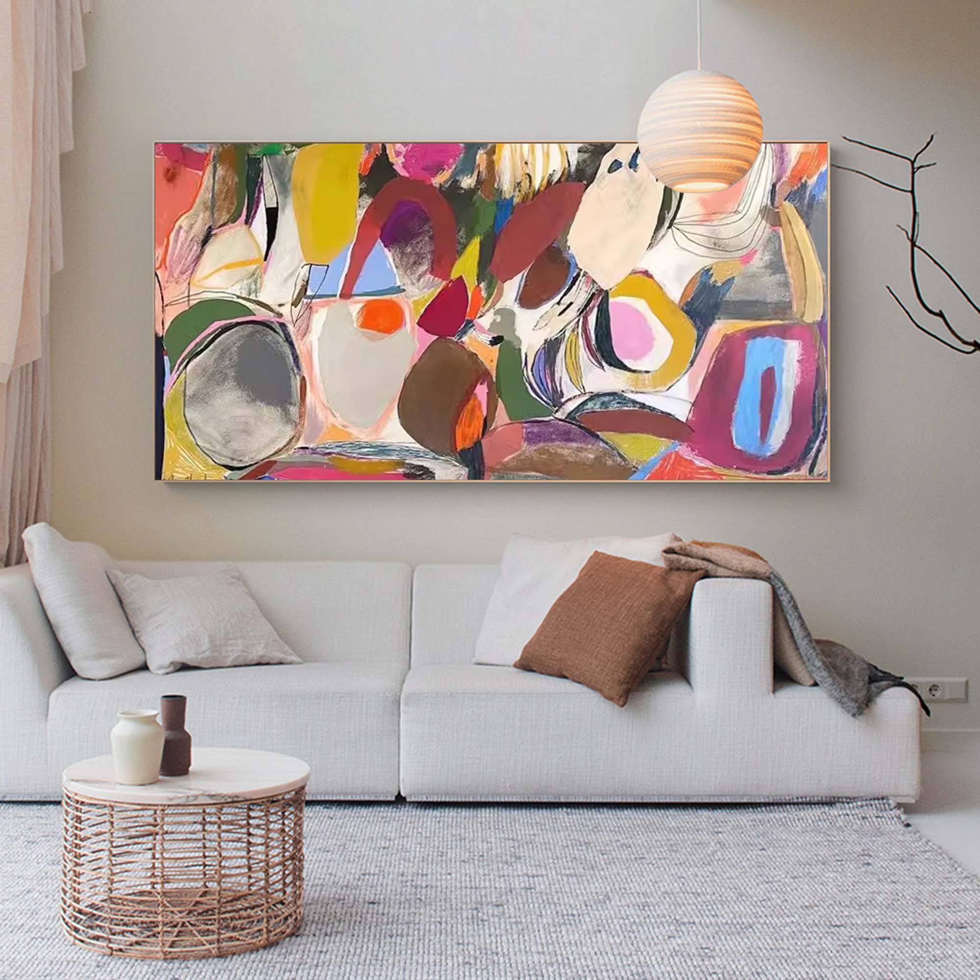 Abstract Canvas Art AB063 - Neutralighting