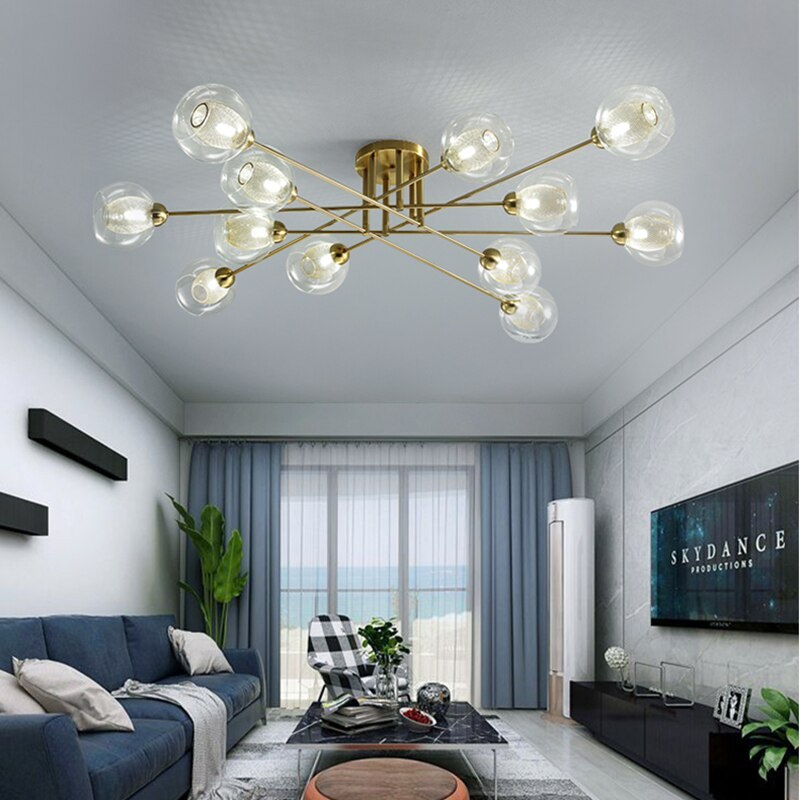 Valentina Industrial Glass Globe Chandelier LED, 6 Style - Neutralighting