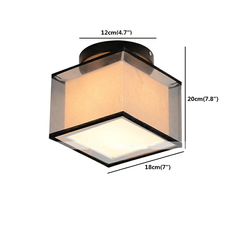 Arisha Modern Metal & Fabric Flush Mount Ceiling Light, 2 Style - Neutralighting