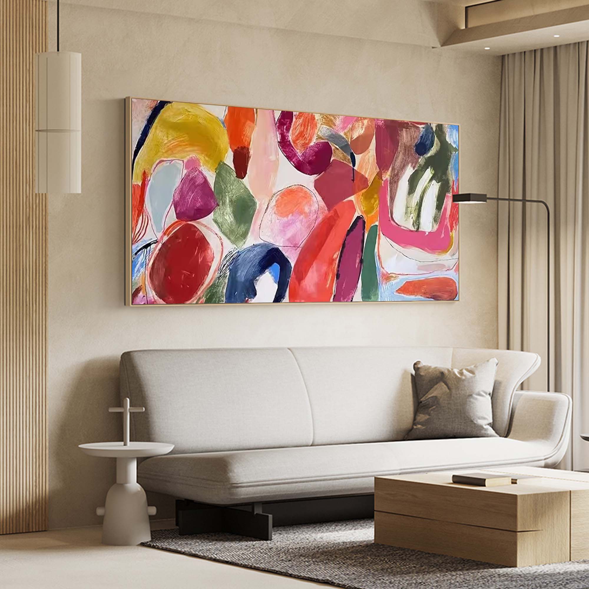 Abstract Canvas Art AB068 - Neutralighting