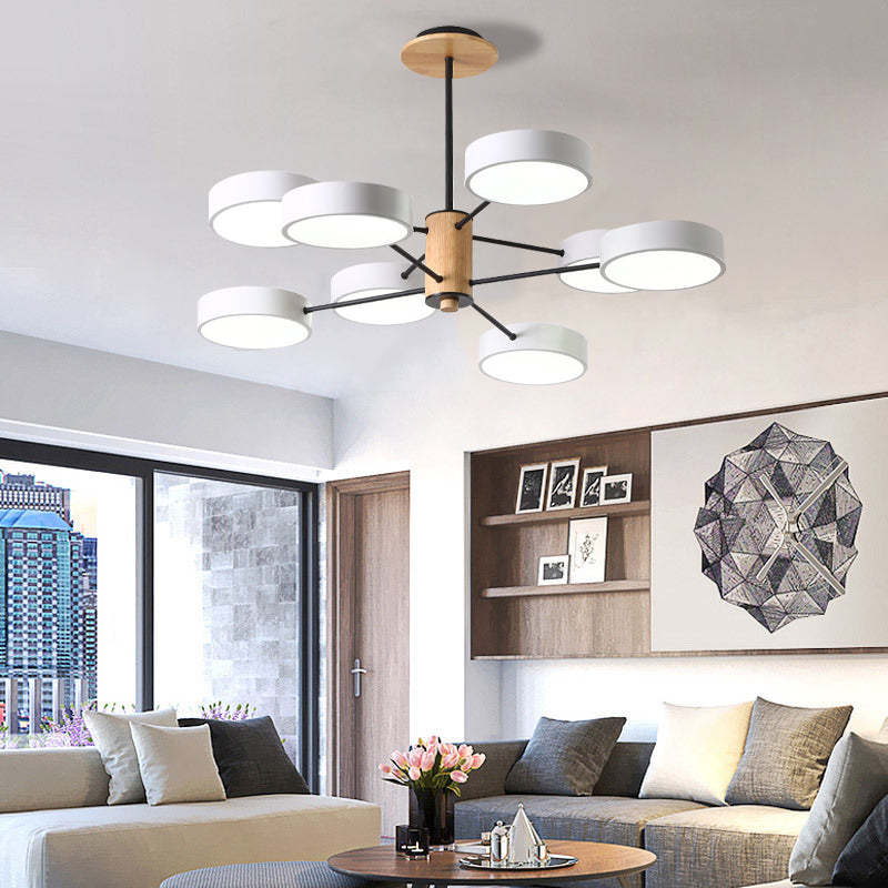 Arisha Art Deco Pendant Light, White/Green/Grey,Metal/Wood - Neutralighting