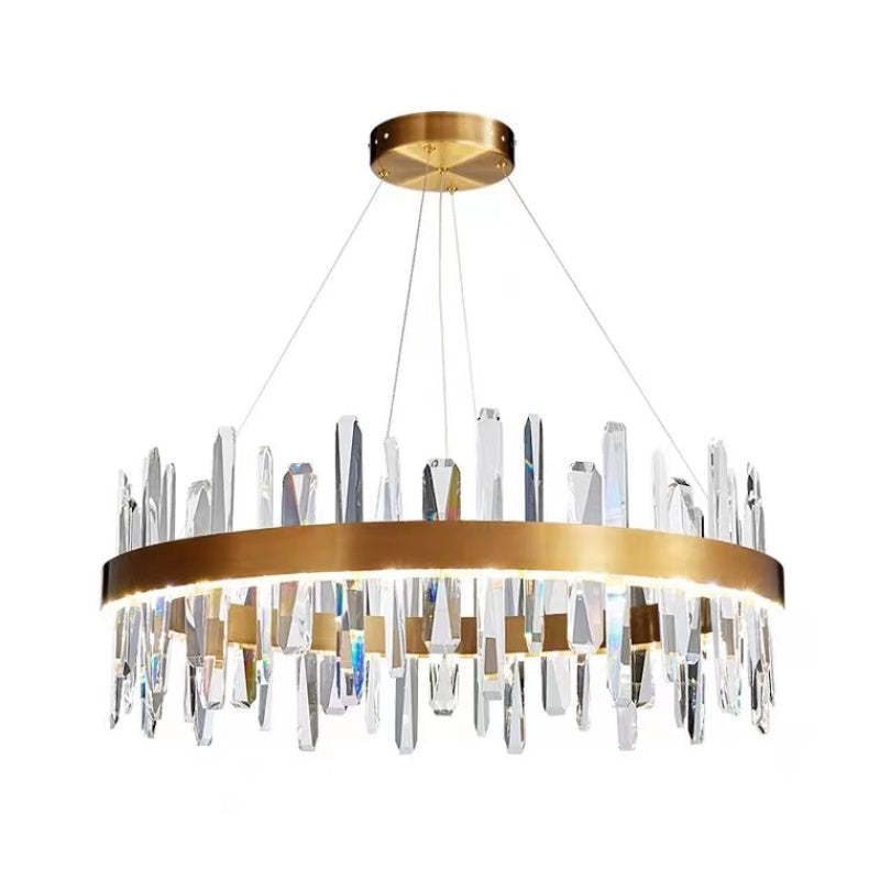 Kristy Modern Crystal Ring Chandelier Black&Gold - Neutralighting