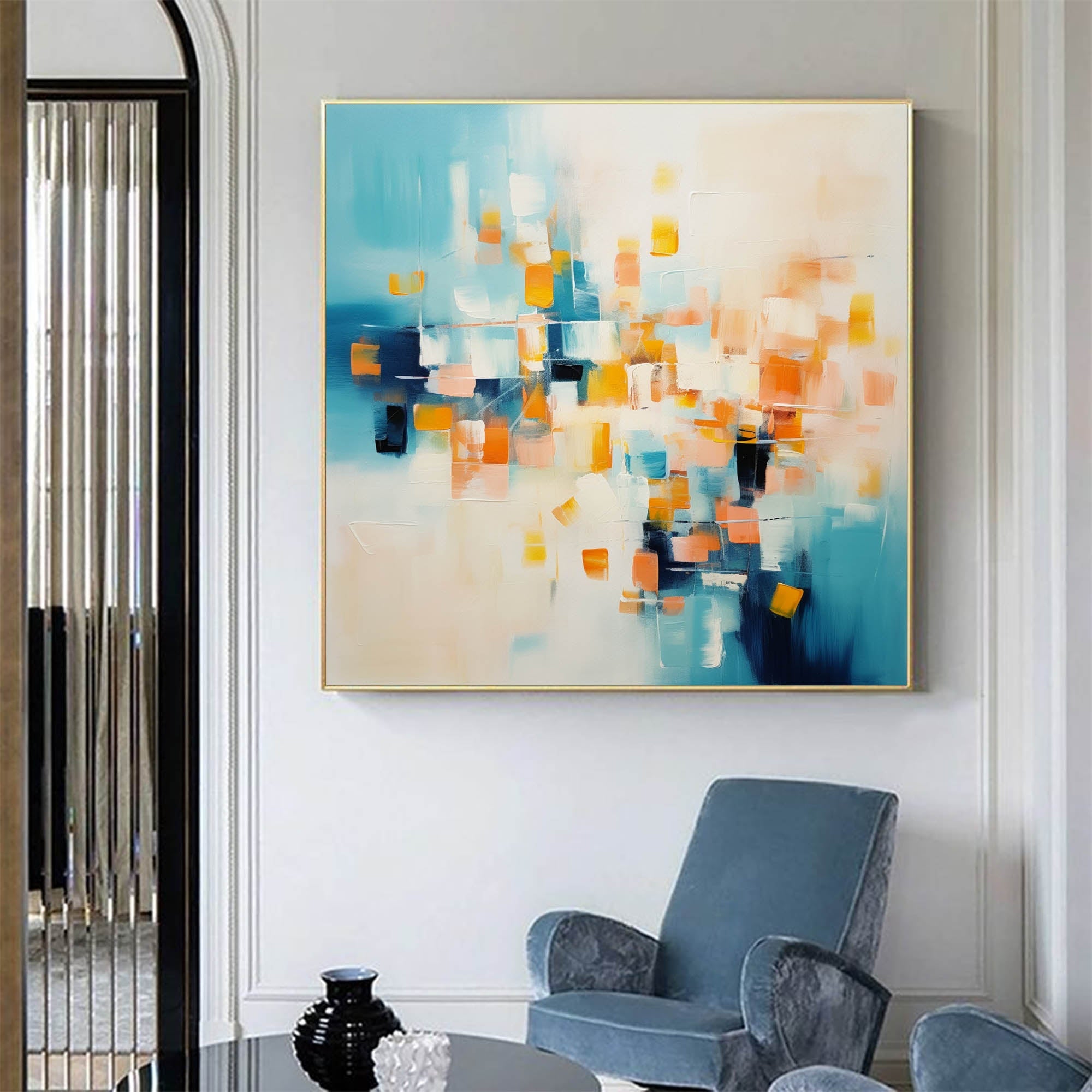 Textured Painting Coastal Color Palette Wall Art