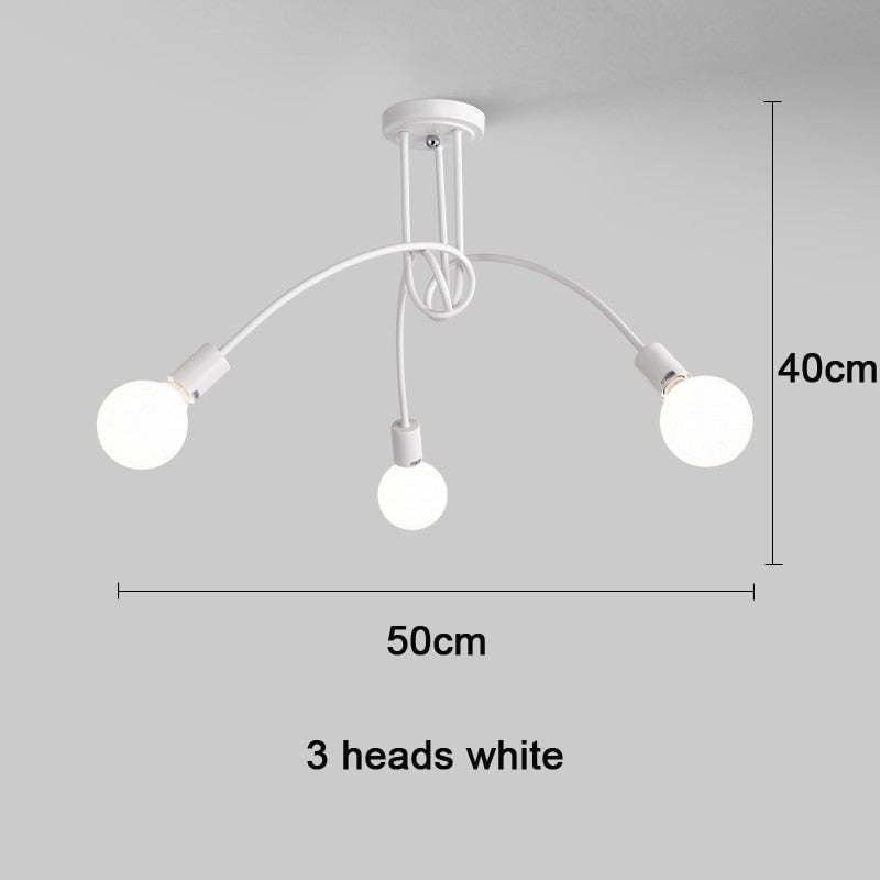 Arisha Modern Linear Curve Metal Ceiling Light, Dining Room/Living Room - Neutralighting