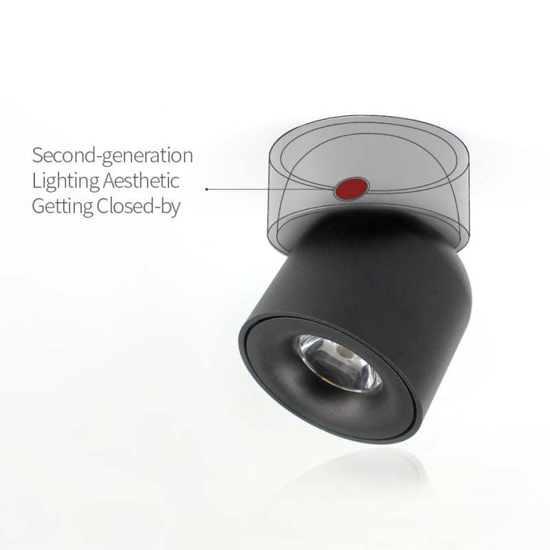 Kilo Spotlight Modern LED Flush Mount Ceiling Light, Black/White - Neutralighting